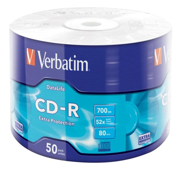 VERBATIM CD-R (50-pack)Wrap/ Extra Protection/ 52x/ 700MB1
