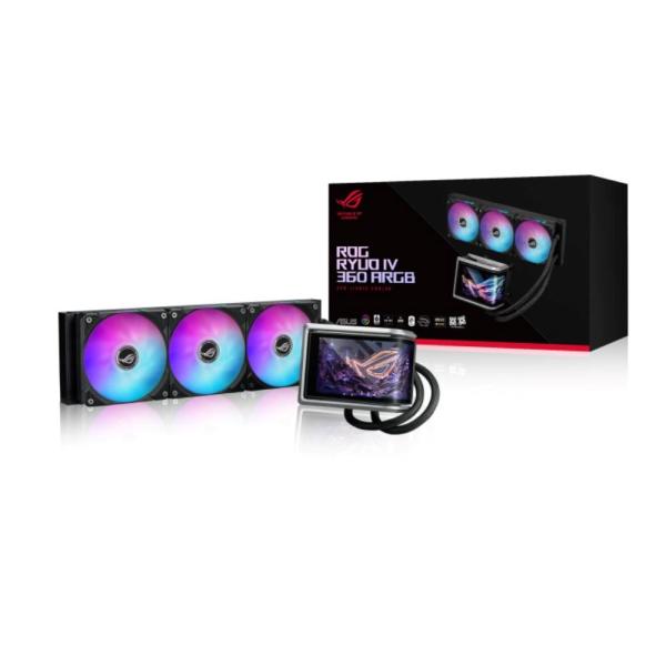ASUS vodní chladič CPU AIO ROG RYUO IV 360 ARGB,  3x120mm,  LGA1851,  AM5,  černá8