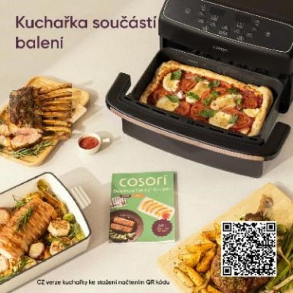 Cosori Dual Blaze Twin Fry Compact horkovzdušná fritéza 8, 6 L,  keramika,  černá8