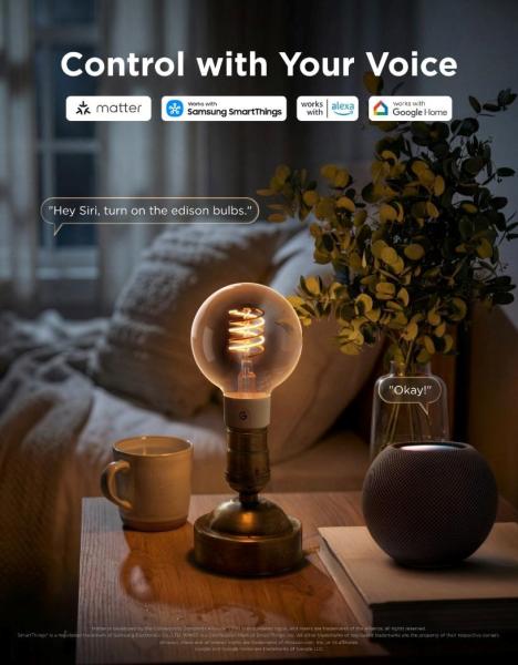 Govee Smart žárovka G80 RGBWW 5W-40W 500lm E27 Long Life,  Matter2