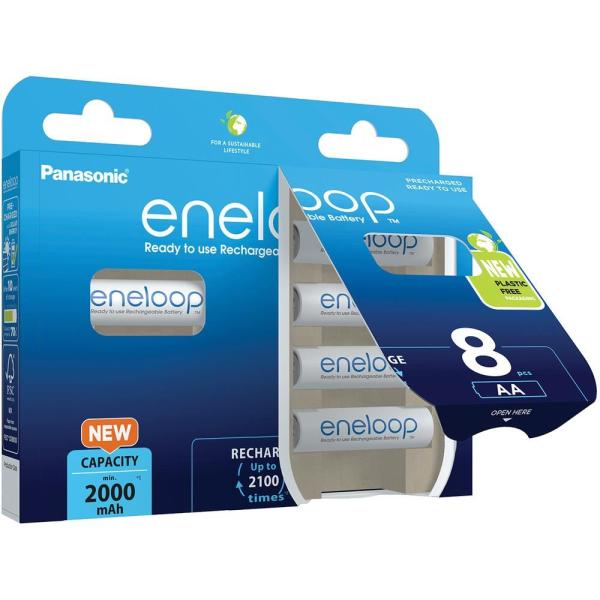 PANASONIC HR6 AA 3MCCE/ 8BE ENELOOP N,  2000 mAh (Blistr 8ks)1