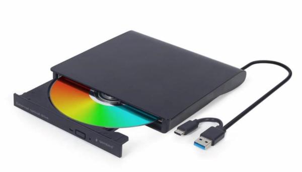 GEMBIRD externí mechanika DVD,  USB-C,  černá
