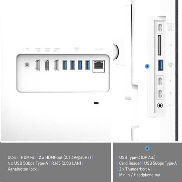 MSI PC AiO Modern AM273QP AI 1UM-429XEU,  Ultra 7 155H,  27" WQHD,  Anti-Glare,  16GB,  512GB SSD,  N/ A,  No OS,  White8