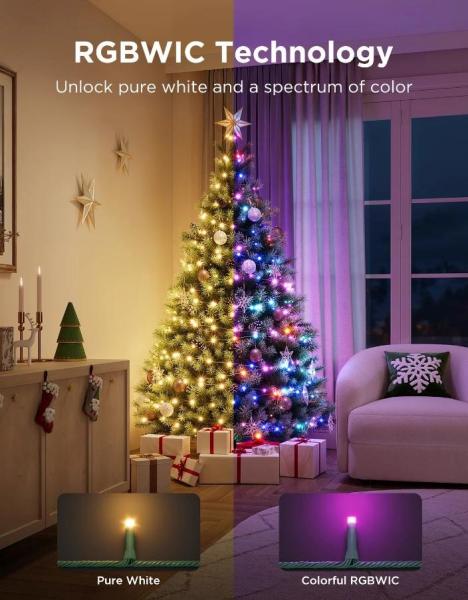 Govee RGBWIC osvětlení pro vánoční stromek 30m,  Matter3