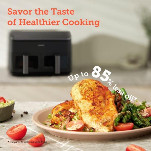 BAZAR - Cosori Dual Basket horkovzdušná fritéza 8.5l  + 5x špíz a rošt - Rozbaleno (Komplet)6
