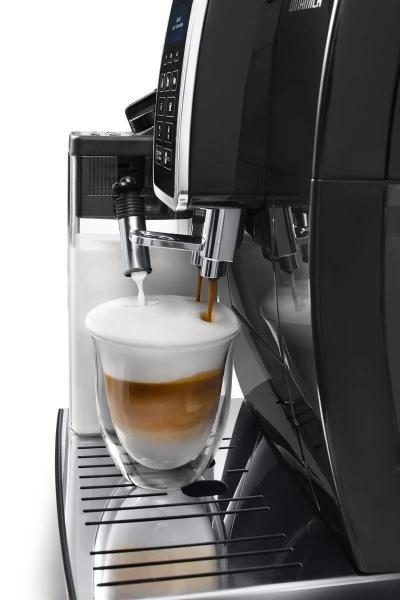DeLonghi Dinamica ECAM 350.55.B automatický kávovar,  15 bar,  vestavěný mlýnek,  mléčný systém,  zásobník na mletou kávu4