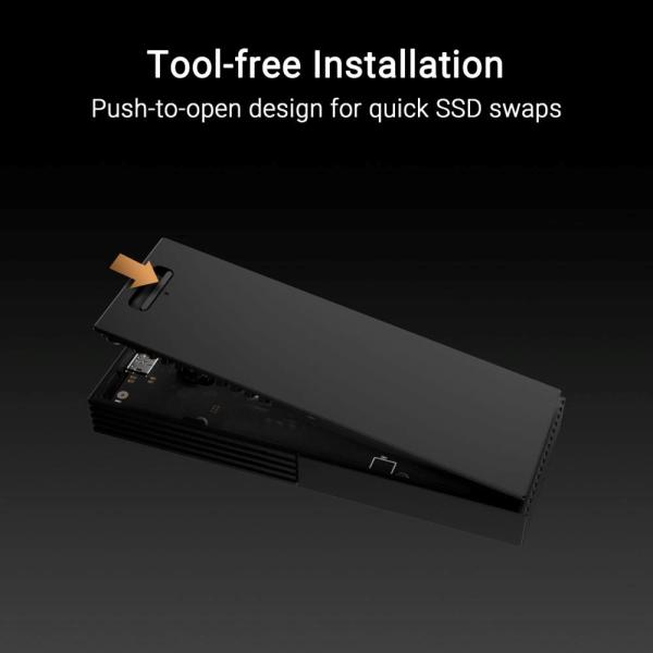 ASUS Externí box pro M.2 SSD ProArt PA410SU,  USB4,  M.2 2280,  černá11