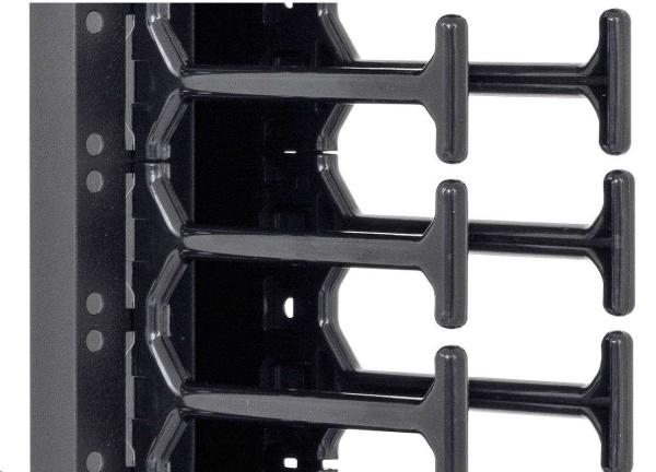 TRITON vertikální vyvazovací panel 45U, dvouřadý, pro rozvaděče šířky 800mm z řady RMA, RZA, RDA, RTA, RYA, černý