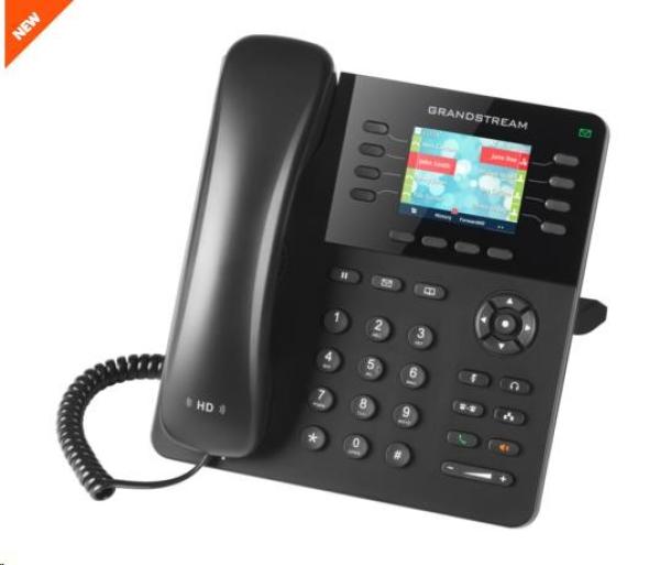 Grandstream GXP2135 [telefón VoIP - 4x účet SIP,  HD audio,  bluetooth,  podpora náhlavnej súpravy,  farebný LCD displej,  2