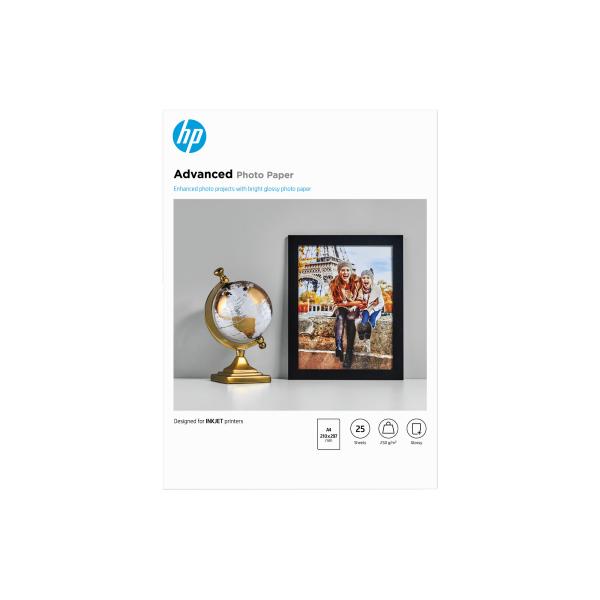HP Advanced Glossy Photo Paper-25 sht/ A4/ 210 x 297 mm,  250 g/ m2,  Q5456A