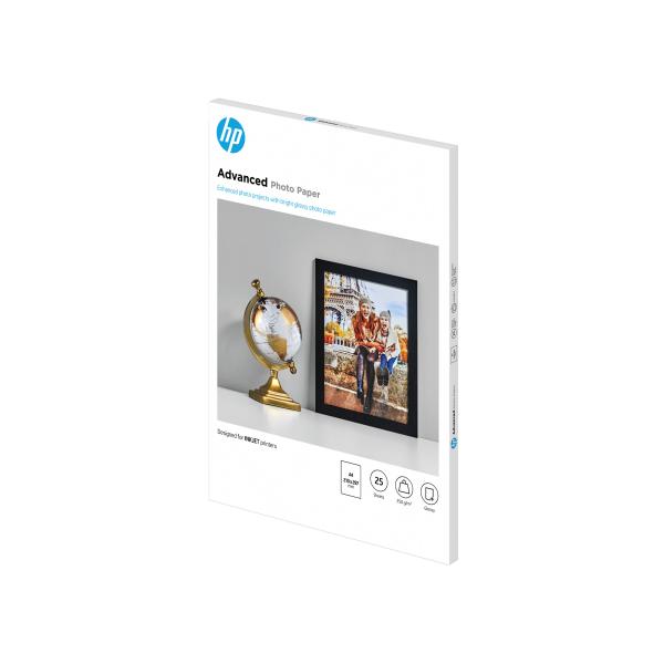 HP Advanced Glossy Photo Paper-25 sht/ A4/ 210 x 297 mm,  250 g/ m2,  Q5456A1