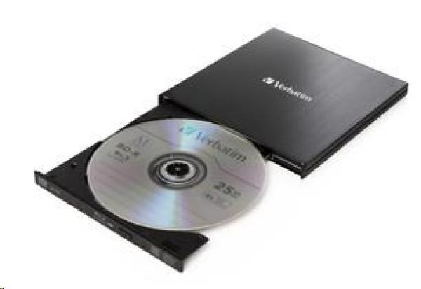 VERBATIM Slimline Blu-ray Rewriter USB 3.0 Bezplatný BR disk 25 GB (CD DVD BD Mdisc)3