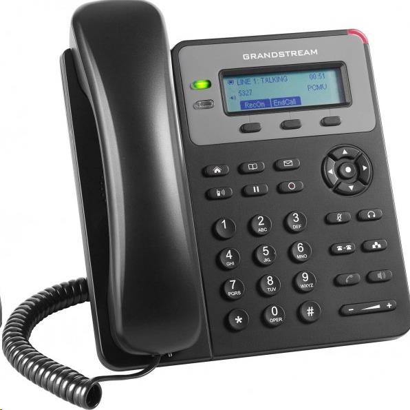 Grandstream GXP1615 [telefón VoIP - 1x účet SIP,  HD audio,  3 programy.tlačidlá,  prepínač 2xLAN 10/ 100Mbps,  PoE]0 