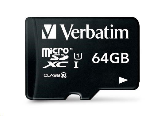 VERBATIM Tablet microSDHC C10/ U1 s USB čítačkou 64GB (R:70MB/ s,  W:10MB/ s)3 