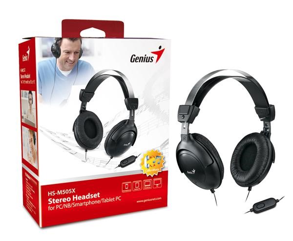 GENIUS sluchátka s mikrofonem HS-M505X,  single jack3 