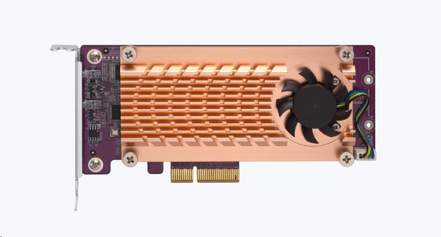 QNAP QM2-2S-220A rozšiřující karta 2xM.2 NVMe 2280/ 22110 PCIe Gen2x2 pro PC i NAS0 