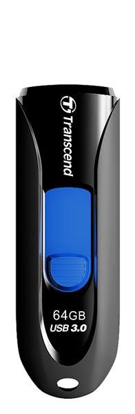 TRANSCEND Flash disk 64GB JetFlash®790,  USB 3.1 (R:90/ W:30 MB/ s) čierna/ modrá0 
