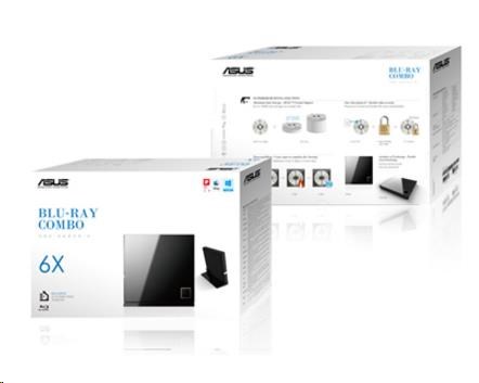 ASUS BLU-RAY Combo SBC-06D2X-U,  externý,  čierny,  USB3 