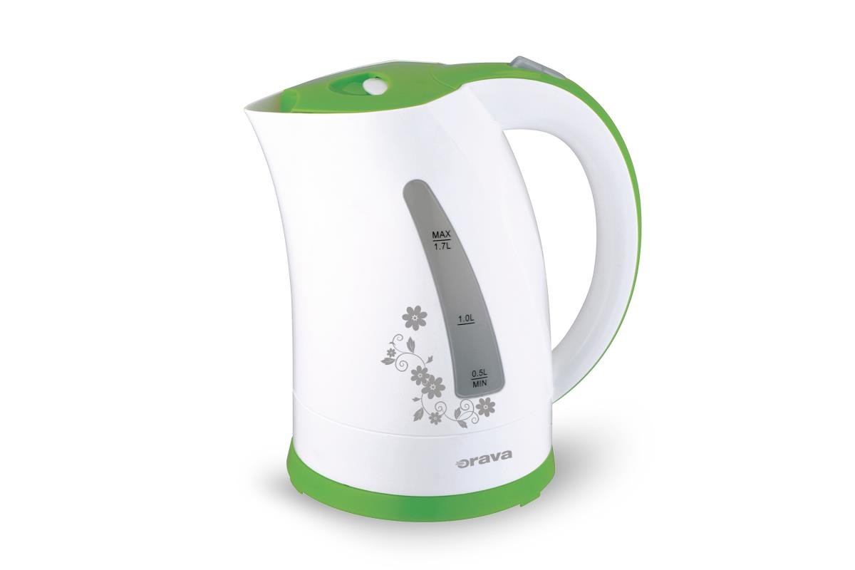 Orava VK-3417 G rychlovarná konvice,  2000 W,  1.7 l,  automatické vypnutí,  bílá /  zelená0 