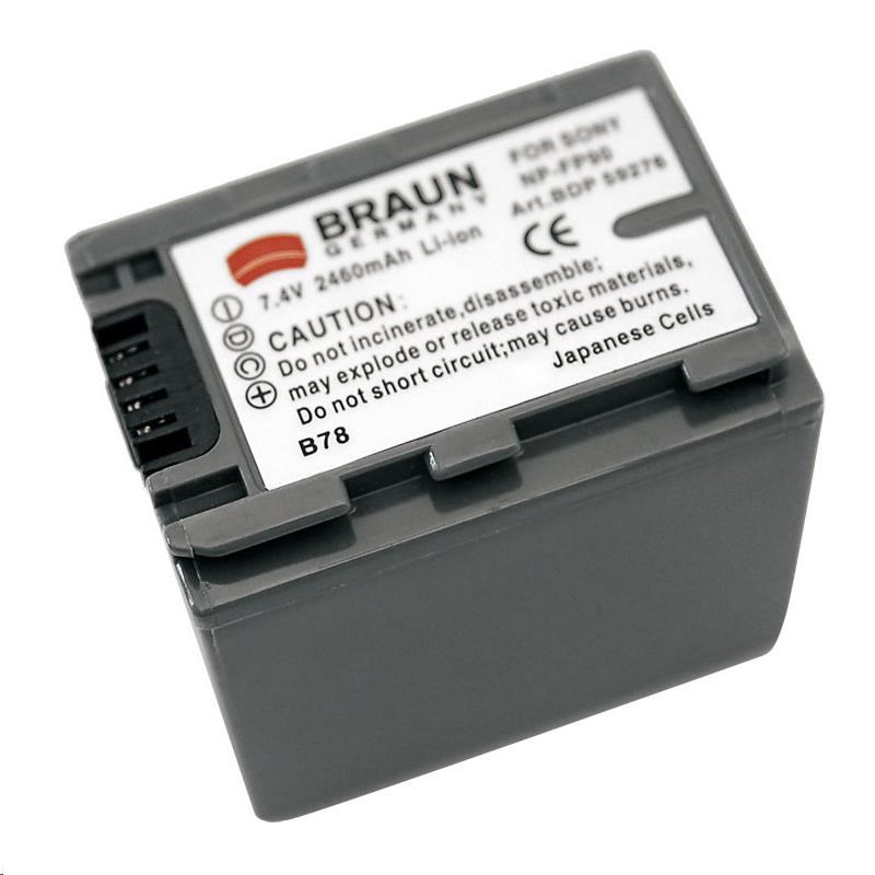 Braun akumulátor SONY NP-FP90,  2460mAh0 