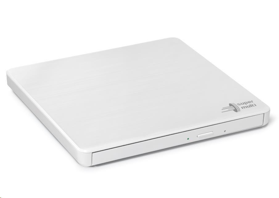 HITACHI LG - externá mechanika DVD-W/ CD-RW/ DVD±R/ ±RW/ RAM GP60NW60,  Slim,  biela,  krabica+SW4 