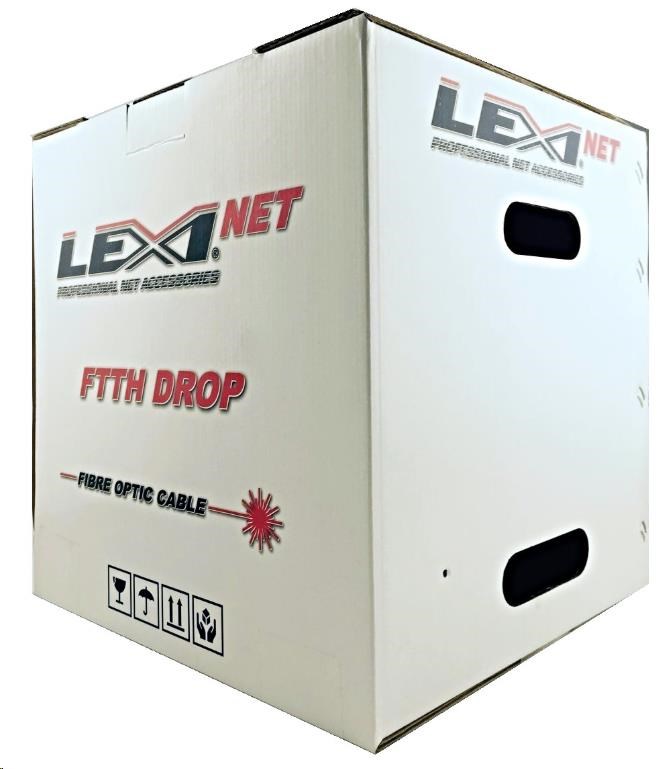 Optický kabel LEXI-Net DROP FTTx,  8x 9/ 125 SM,  G.657A1,  LS0H,  černý,  cívka 1km1 