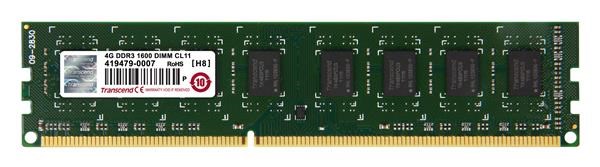 TRANSCEND JetRam™ DDR3 4GB 1600MHz DIMM,  256Mx8 CL111 