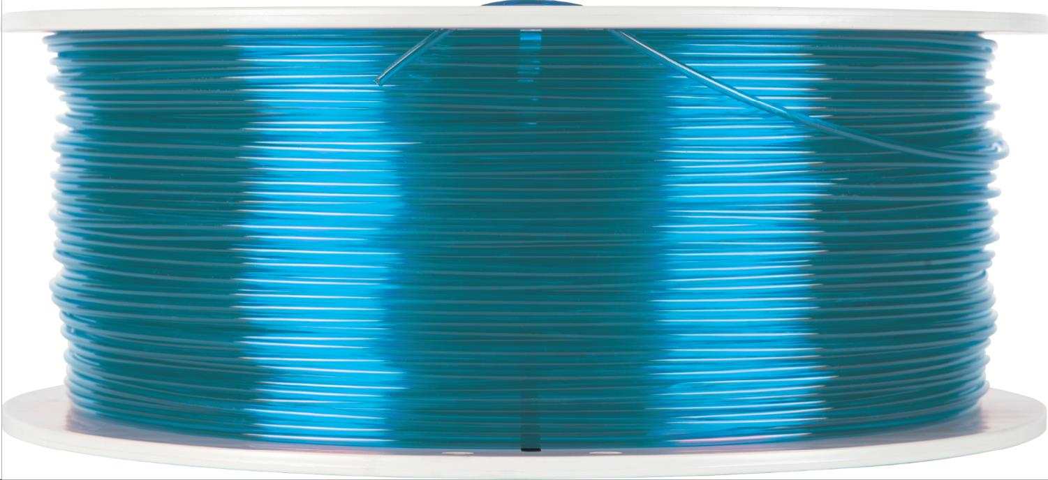 VERBATIM Filament pre 3D tlačiarne PET-G 1.75mm,  327m,  1kg modrá transparentná1 