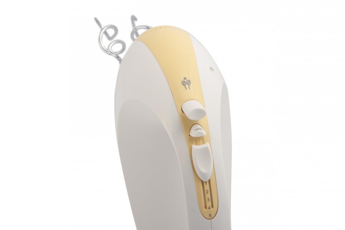 Orava SL-200 C ruční šlehač s nádobou,  300 W,  85 dB,  5 rychlostí,  mísa 2.5 l,  pulzní spínač,  bílá3 
