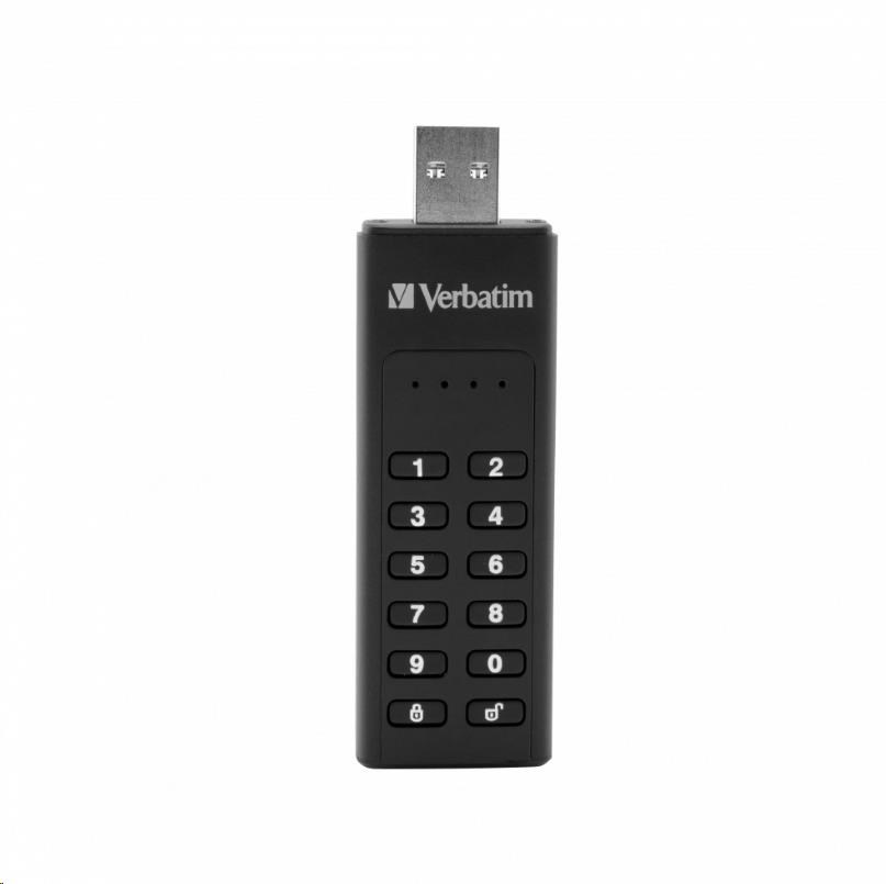 VERBATIM USB 3.0 Disk 128 GB - Zabezpečená klávesnica (R:160/ W:150 MB/ s) GDPR1 