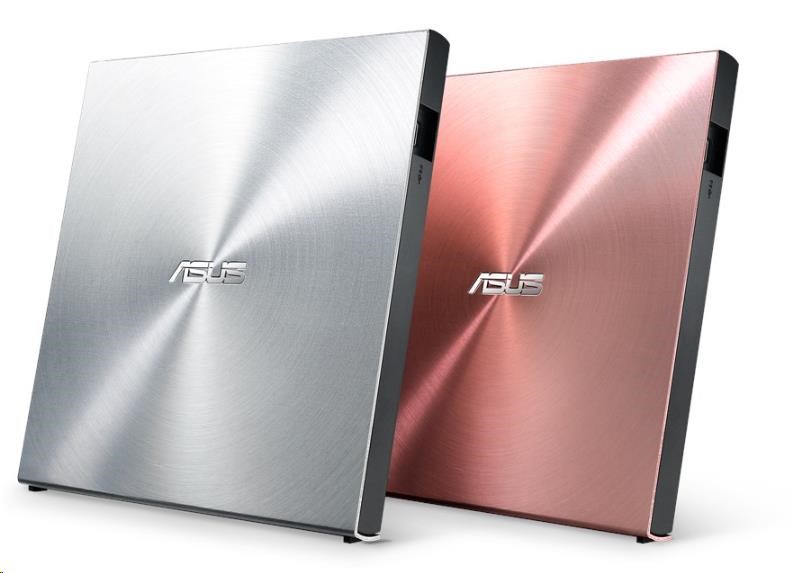ASUS DVD SDRW-08U5S-U/ SIL/ G/ AS,  externá tenká DVD-RW,  strieborná,  USB + Cyberlink Power2Go 80 