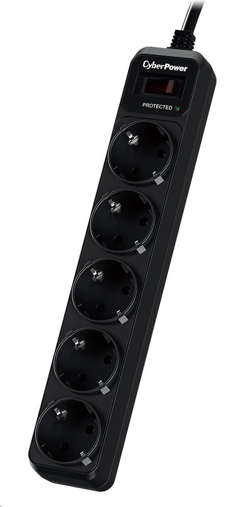 CyberPower Surge Buster™ 5 zásuviek,  1.8m,  nemecký,  nový0 