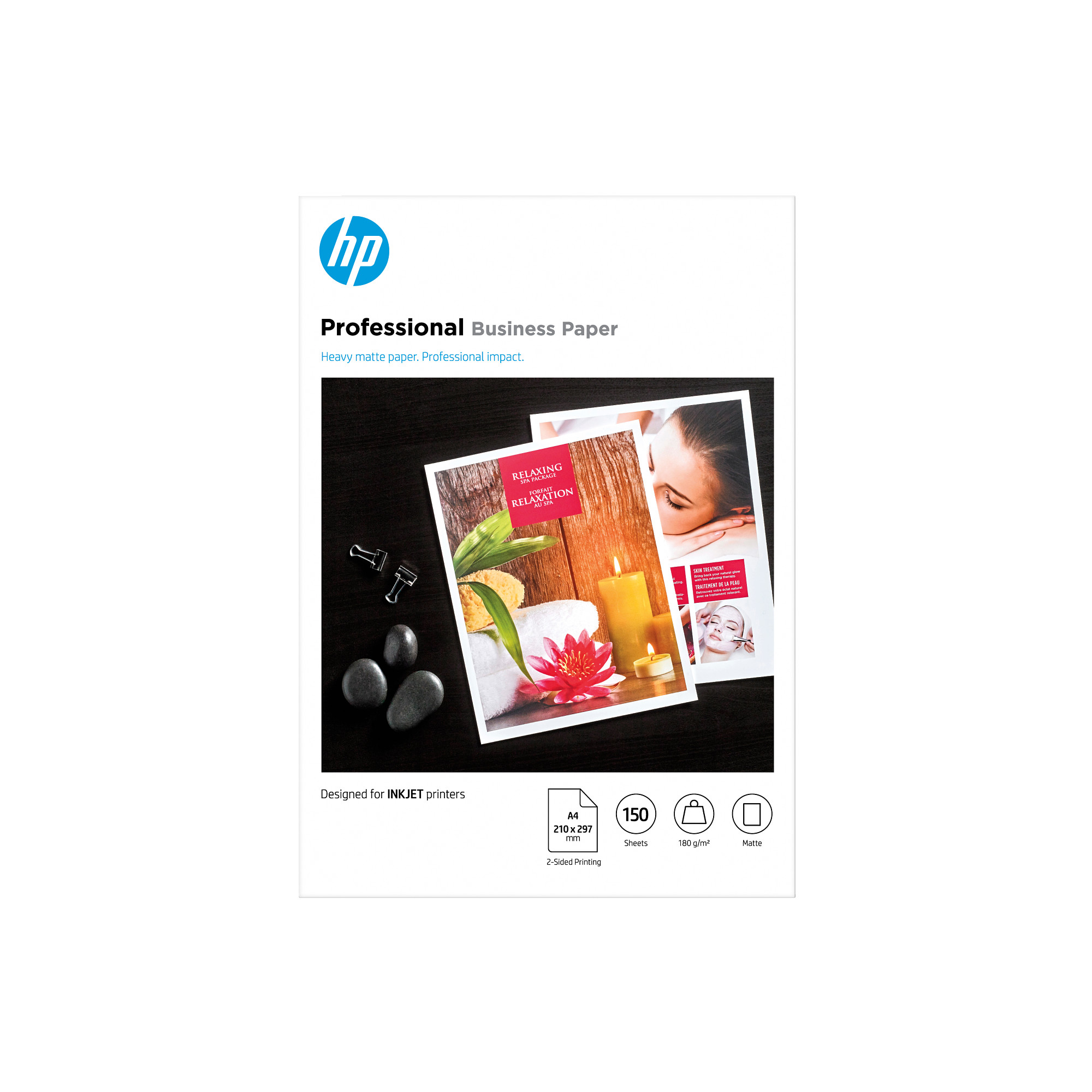 HP Professional Inkjet Matte FSC Paper 180 gsm-150 sht/ A4/ 210 x 297 mm1 