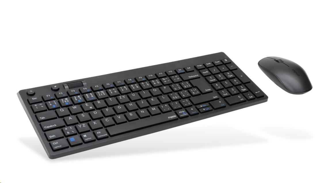 Súprava klávesnice a myši RAPOO 8050T Multi-mode Wireless Desktop Combo Set2 