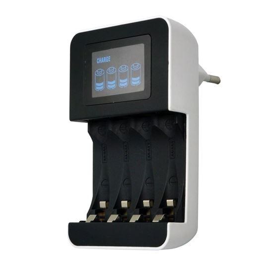 Solight nabíječka s LCD displejem,  AC 230V,  450mA,  4 kanály,  AA/ AAA,  řízená mikroprocesorem0 