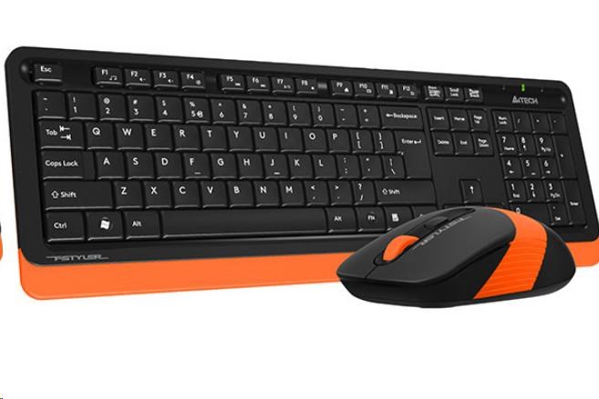 A4tech FG1010 FSTYLER set bezdrôtový. klávesnica + myš,  oranžová2 