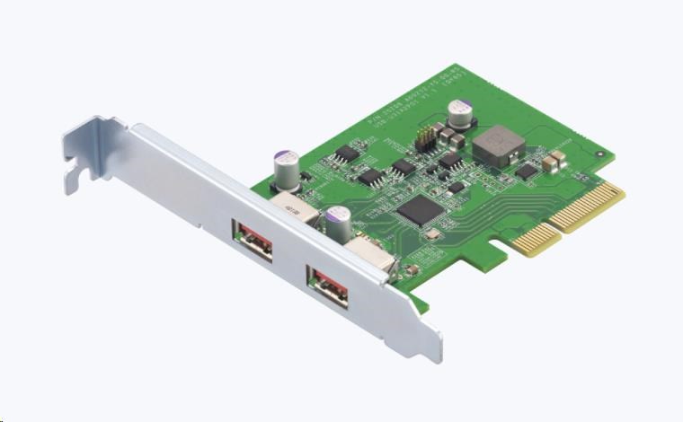 QNAP QXP-10G2U3A rozšiřující karta 2x USB 3.2gen2 pro PC i NAS0 
