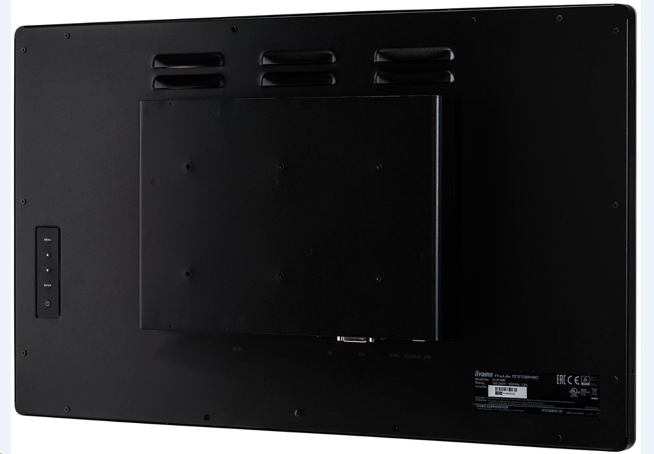 Dotykový monitor Iiyama ProLite TF2738MSC-B2,  68, 6 cm (27""),  kapacitný,  10 TP,  Full HD,  čierny3 