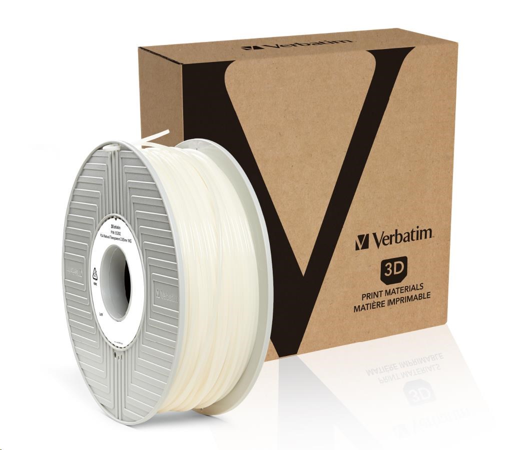 VERBATIM Filament pre 3D tlačiarne PLA 2.85mm,  126m,  1kg prírodná priehľadná (stará PN 55282)0 