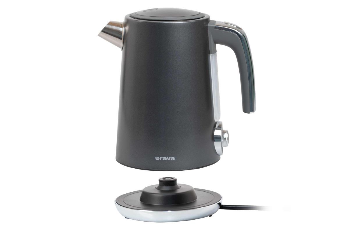 ORAVA Delux-1 rychlovarná konvice,  2200 W,  1.7 l,  regulace teploty,  automatické vypnutí,  nerez černá2 