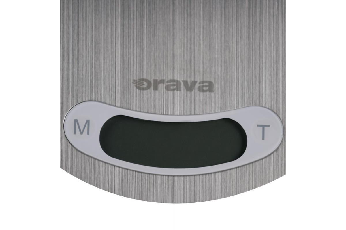 ORAVA EV-15 digitální kuchyňská váha,  nerezová,  LCD displej,  funkce TARE,  přesnost 1 g2 