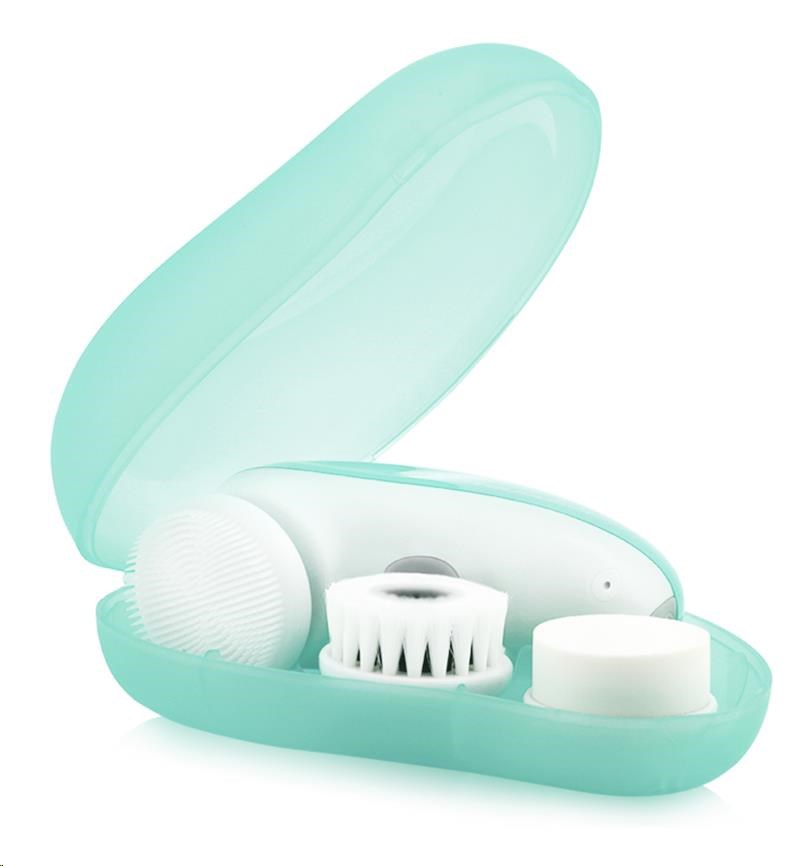 TOUCHBeauty 1387A Čisticí kartáč na pleť 3v1 zelený2 