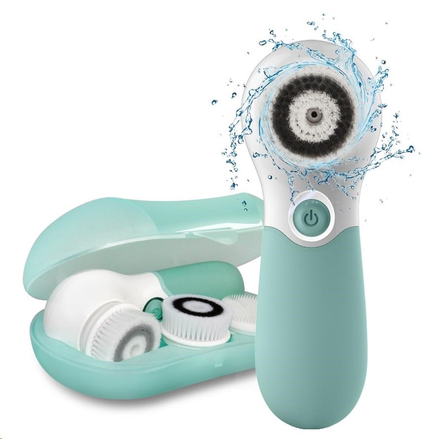 TOUCHBeauty 14838 Čisticí kartáč na pleť 3v1 zelený3 