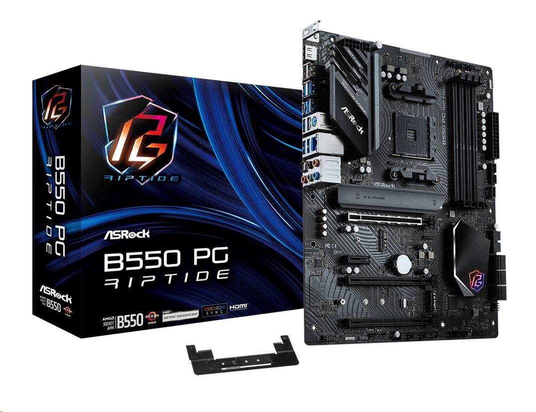 ASRock MB Sc AM4 B550 PG Riptide,  AMD B550,  4xDDR4,  1xHDMI0 