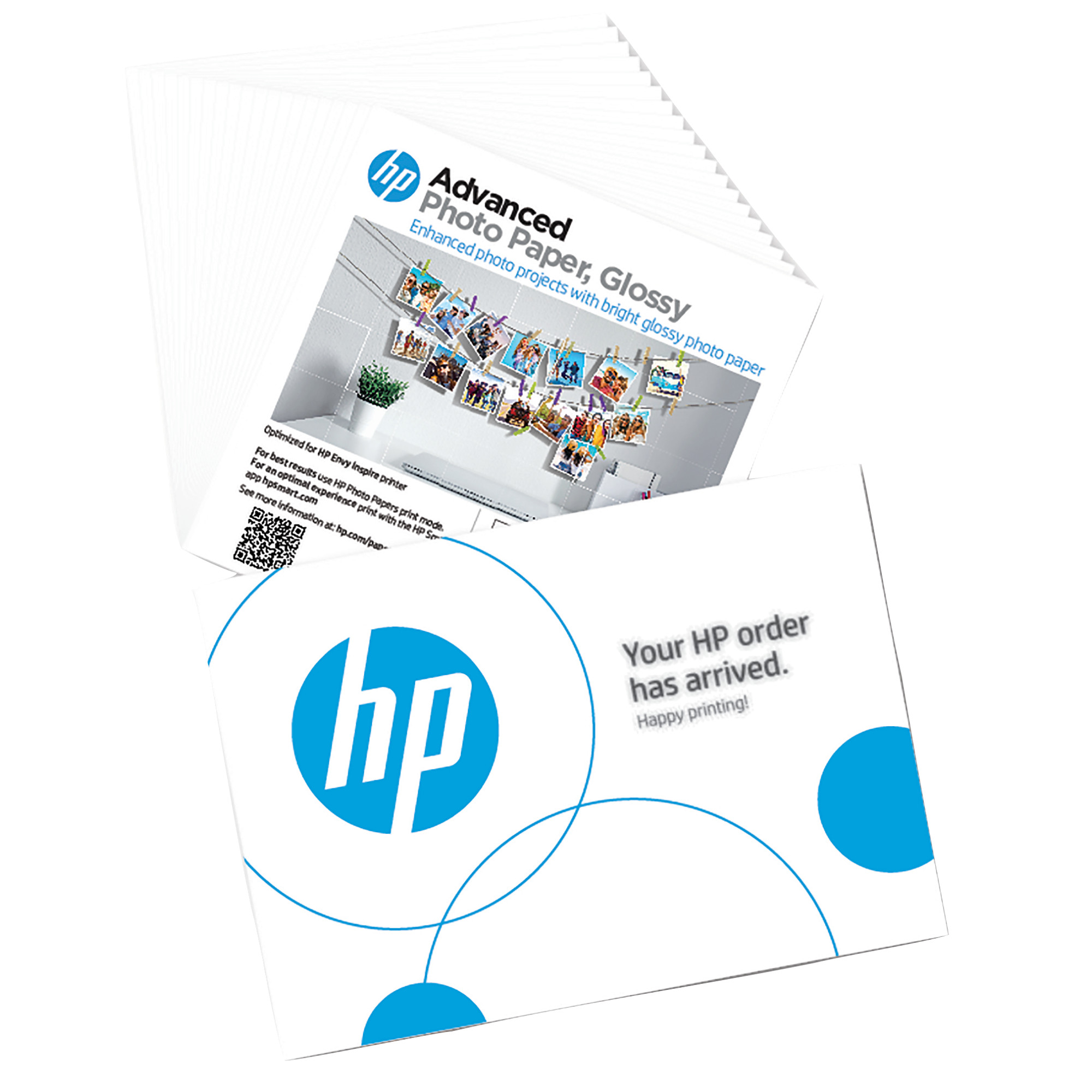 HP Advanced Photo Paper,  Gloss (5x5 in; 127x127 mm) –20 sheets0 