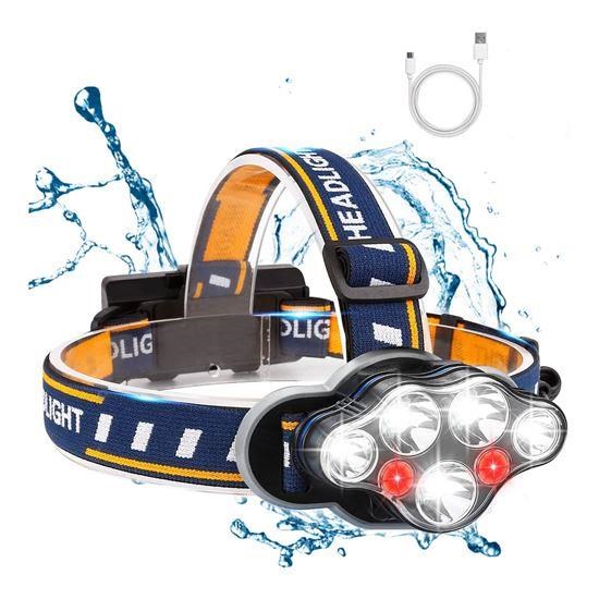 Solight LED čelová nabíjecí svítilna,  550lm,  Li-Ion,  USB4 