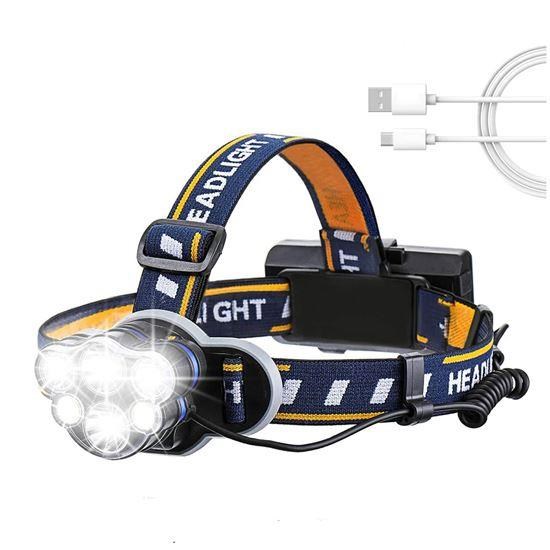 Solight LED čelová nabíjecí svítilna,  550lm,  Li-Ion,  USB7 