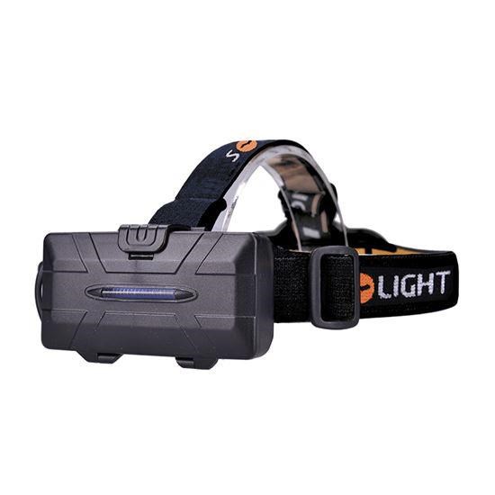 Solight LED čelová nabíjecí svítilna,  550lm,  Li-Ion,  USB1 