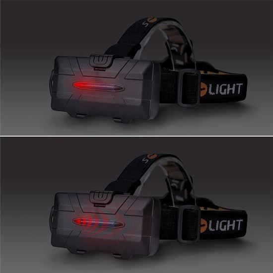 Solight LED čelová nabíjecí svítilna,  550lm,  Li-Ion,  USB5 