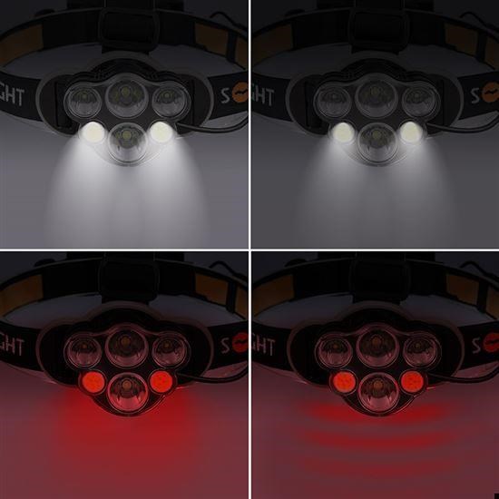 Solight LED čelová nabíjecí svítilna,  550lm,  Li-Ion,  USB6 
